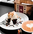 Brownie con helado